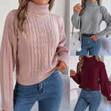 2025 Leisure High-Necked Knitted Sweater Women's