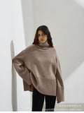 New Loose Knitting Jacket Solid Color High-Collar Loose Autumn And Winter Women's