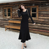 2025 New Summer Black Dress Female Light Luxury Hepburn Style Temperament Thin Vest