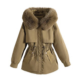 Cotton-Padded Jacket Female Long Style 2023 New Velvet Pie To Overcome Cotton-Padded Jacket Korean Version Loose Down Cotton Jacket Winter Coat-Outfit