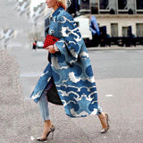 Long Flared Sleeves Printed Loose