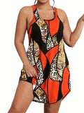 Summer Sexy 3D Printed Mini Dresses Women's Sleeveless Size Women's