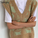 T2K Black Autumn 2021 Skirt Set Women Tie Dye Pullover Sweater Vest Tops Winter Mini Wrap Skirt Knit Dress Two Piece