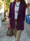 Winter Fall / Winter New Women's Solid Color Jacket Jacket Cardigan Shawl Jacket-Outfit