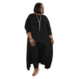 Piece Set Plus Size Women Fall Clothing 2021 Solid Long Style Top Leggings Casual Fashion Streetwear Wholesale