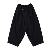High Waist Black Split Joint Long Wide Leg Trousers New Loose Fit Pants Women Fashion Tide Spring Autumn 2023