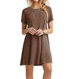 Casual Solid Womans Mini Dress Loose Simple Long Sleeve Autumn Leisure Short A-line Spring Short New 2020 Ladies