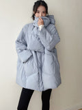 2022 Winter White Duck Down Parkas Women Oversized Long Warm Snow Female Large Size Down Jacket Korea Long Sleeve