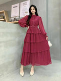 Chiffon Large Swing Thin A-Song Skirt French-Style Waist-To-Skin 100-Folded Dress New Lady Dress
