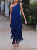 Eso-Shouldered Asymmetric Dress 2025 Spring And Summer