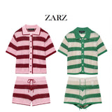 Homemade New Women's Knitted POLO Shirt Coat Knitted