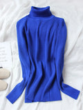 Women Turtleneck Sweaters Autumn Solid Slim Pullover Coffee Soft Knitted Jumper Pulls Warm Sweater Winter Turtleneck