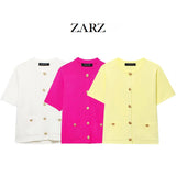 Homemade New Women's Oceaned Smozy Short-Sleeved Knitted Coat