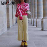 Bold Shade Houndstooth Button Oversized Cardigans 2000s Aesthetic Knitted Long Sleeve Indie Sweaters Women Vintage Fashion