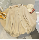Toloer Hoodie Female Autumn New Loose Show Thin Design Sense Spring And Summer Coat Female Zipper