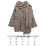 Women's Autumn New Asymmetric Scarf Short Loose Knit