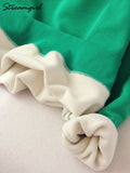 Winter Fleece Sweatshirt Women Oversize Green Tops Loose Thick Velvet Warm Sweatshirts Women Thick Fleece