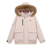 Real Photo Wool Collar Cotton-Padded Jacket Women Winter 2024 New Thickened Design Sense Loose Tooling To Overcome Cotton-Padded Jacket Jacket-Outfit