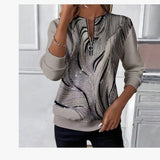 Uniquely Designed Cowboy Splicing T-Shirt For Women's Spring Sweater T-Shirt With Thin Long Sleeve