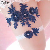 Sexy Women Bow Leg Ring Lingerie Lace Garter Belt Leg Loop Wedding Garters Bridal Female Cosplay Thigh Ring Stocking