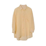 Striped Sunscreen Women's Spring And Summer 2025 New Thin Thin Chiffon Shirt Mid-Long Open Shirt
