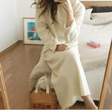 Warm Sweater Women Dress Winter Long Sweaters Knitted Dresses Long Loose Maxi Oversize Lady Dresses Bodycon Robe