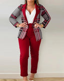 New Fashion Print Casual Suit Women's Clothing With