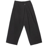 High Waist Black Pleated Stitch Long Wide Leg Trousers New Loose Fit Pants Women Fashion Tide Spring Autumn 2023