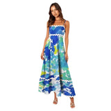 Toloer Summer New Solid Color Lace Stitching With Elegant Strapless Oversized Hem