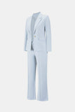Blazer and Seam Detail Flare Pants
