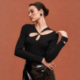 Women's Spring Leopard Print V-Leading Flying Sleeves Wide-Legged