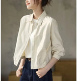 Toloer Light Luxury White Acetic Fascination Stender Shirt Woman 2025 New High-End Feel Chic Shirt