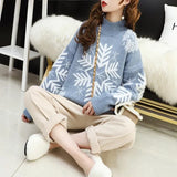 Red Christmas half high collar sweater for women loose and thickened new style student pullover in autumn and