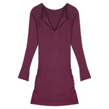 Sleeve Bodycon Knitted Dress Women V-Neck Casual Y2k Mini Dress Office Lady One Piece Dress Korean Fashion 2022 Autumn