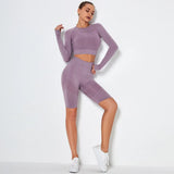 Gym Set Fitness Clothing Sportswear High Waist Women Gym Leggings Tights Padded Push-up Sports Bra 2 Pcs Sports