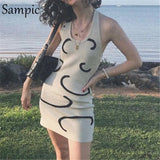 Sexy Women Summer Beach 2021 Casual Knitted Sweat Halter Mini Dress Ladies Fashion Party Wrap Bodycon Off Shoulder