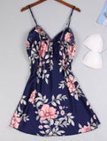 Lolita Style Floral Satin Two Piece