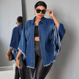 Women's Jeans Autumn And Winter Women's Fashion Loose Clip Batsleet Jacket
