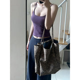 Wears A Female Autumn Fashion Temperament Purple Knitted Cardigan Vest Sling Pants Three-Piece