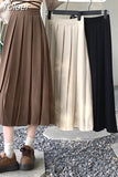 A-line Skirt Women's Fashion Elastic Elegant All-match High Waist Office Streetwear Chic Skirt Korean Style