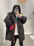 2022 Women Oversized Jacket Winter Thick Hooded Cotton Padded Coats Female Korean Puffer Parkas Ladies Oversize