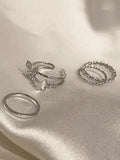 4pcs Butterfly Decor Simple Ring-Outfit