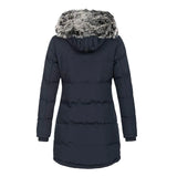 Women's Autumn And Winter New Women's Hat Warm Slim Cotton-Padded Clothes In The Long Solid Color Coat-Outfit