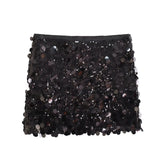 Women's High-Rise Slimming Body Squin Short Skirt In Autumn