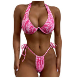 Waist Tie dye Bikinis 2022 Mujer Swimwear Women Swimsuit Sexy Bathing Suit Summer Bikini Elegant Trajes De Baño Mujer
