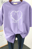 Oversized T Shirts 100% Cotton Plus Size T Shirt Summer Top Tees Heart Printed O Neck L-6XL Short Sleeve Tshirt