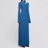 Temperament Collar Dress Dress In Spring 2025 New Simple Fold Design Textured Temperament