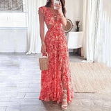 Women's Clothing 2025 New Print Deep V Sexy Folding