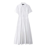 New Belt Shirt-Style Splicing Dress