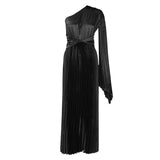 Women's 2025 New One-Shoulder Folded Dress Twill